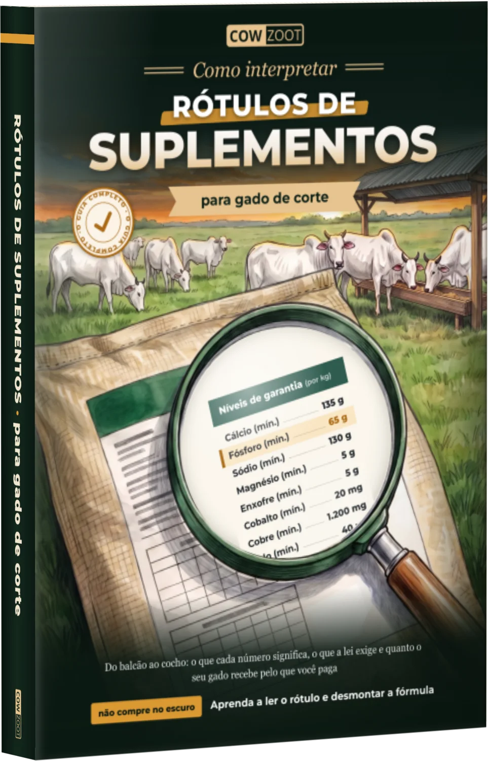 O livro Como Interpretar Rótulos de Suplementos para Gado de Corte