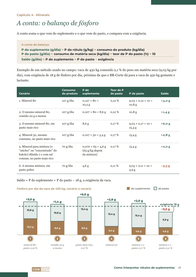 Página 41: O balanço do fósforo